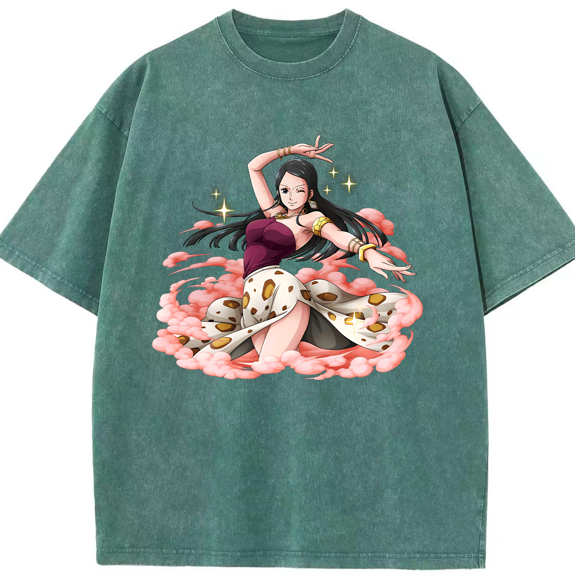 ワンピース ニコ・ロビン ONE PIECE Nico Robin 綿100% ヴィンテージ風 半袖Tシャツ（フロントプリント）